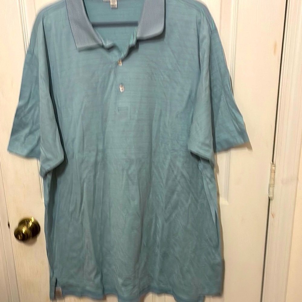 Peter Millar Men's Light Blue StripePolo Shirt szXXL
